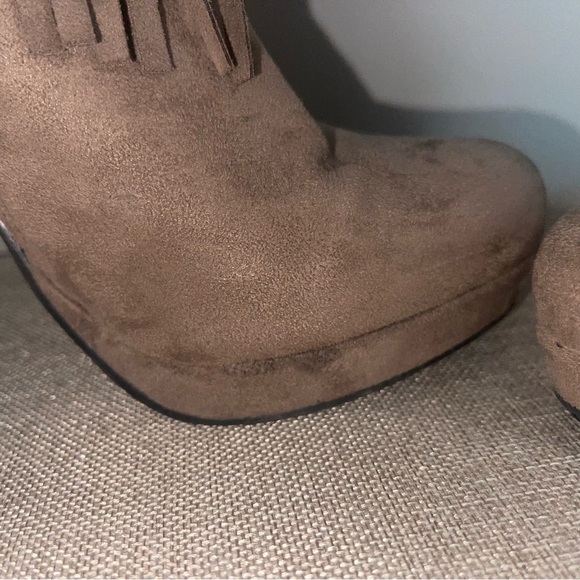 BUCCO SUEDE FRINGE PLATFORM BOOTS - Picture 6 of 10